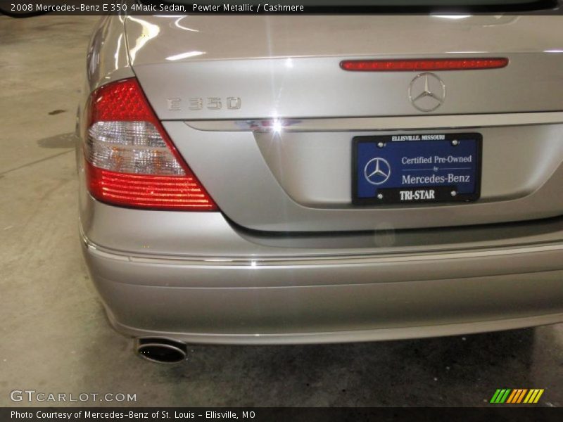 Pewter Metallic / Cashmere 2008 Mercedes-Benz E 350 4Matic Sedan