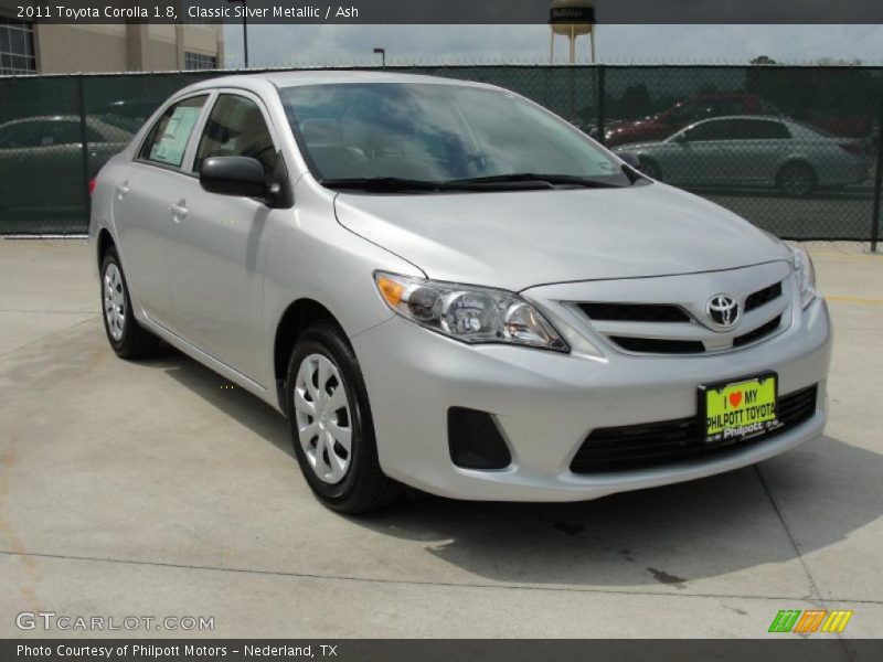 Classic Silver Metallic / Ash 2011 Toyota Corolla 1.8