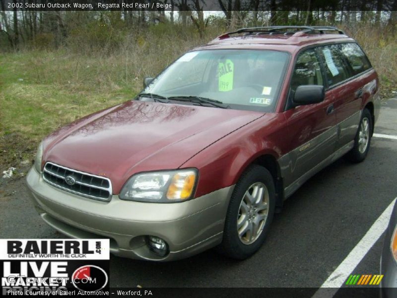 Regatta Red Pearl / Beige 2002 Subaru Outback Wagon