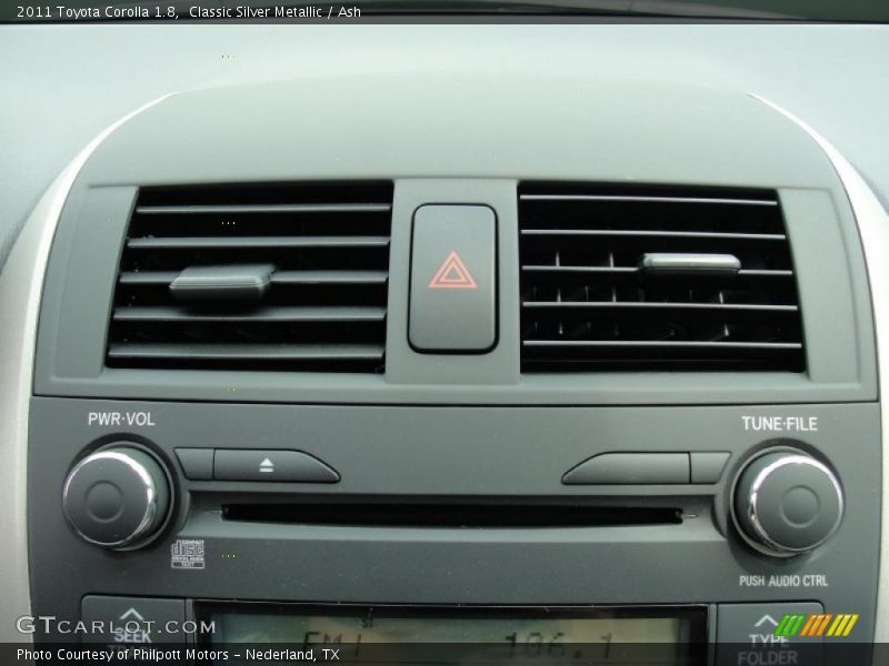 Classic Silver Metallic / Ash 2011 Toyota Corolla 1.8