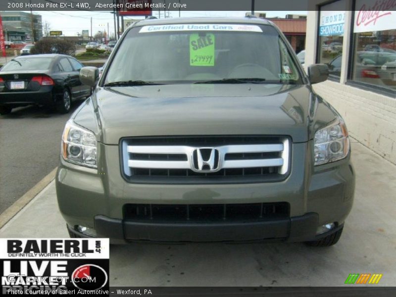 Aberdeen Green Metallic / Olive 2008 Honda Pilot EX-L 4WD