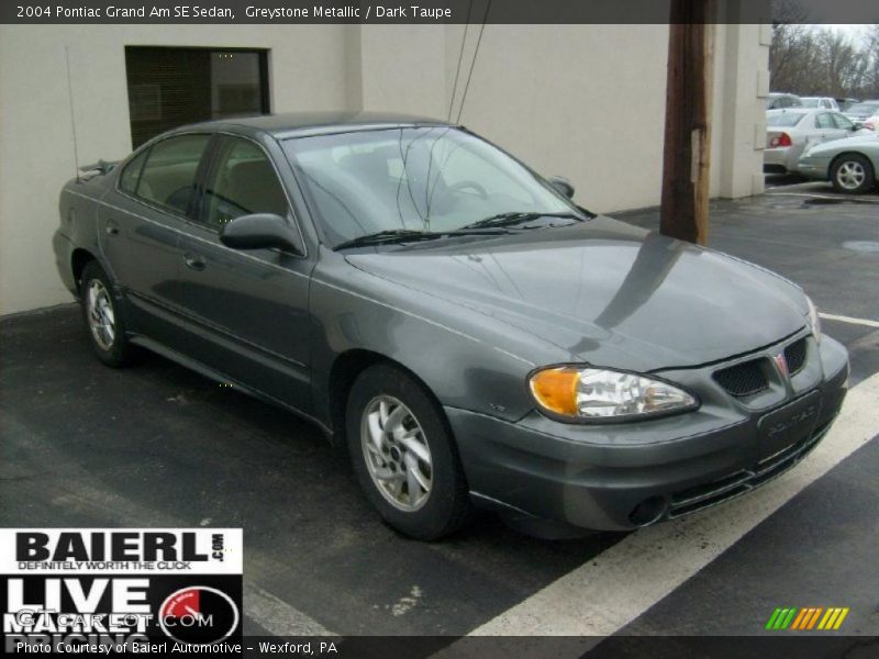 Greystone Metallic / Dark Taupe 2004 Pontiac Grand Am SE Sedan