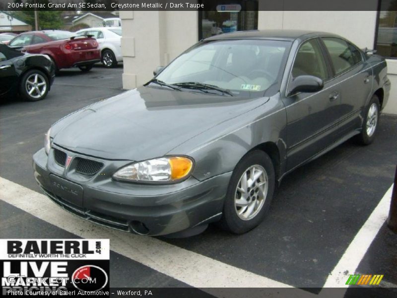 Greystone Metallic / Dark Taupe 2004 Pontiac Grand Am SE Sedan