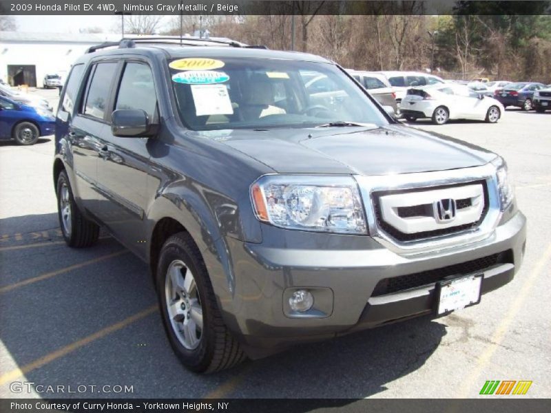 Nimbus Gray Metallic / Beige 2009 Honda Pilot EX 4WD