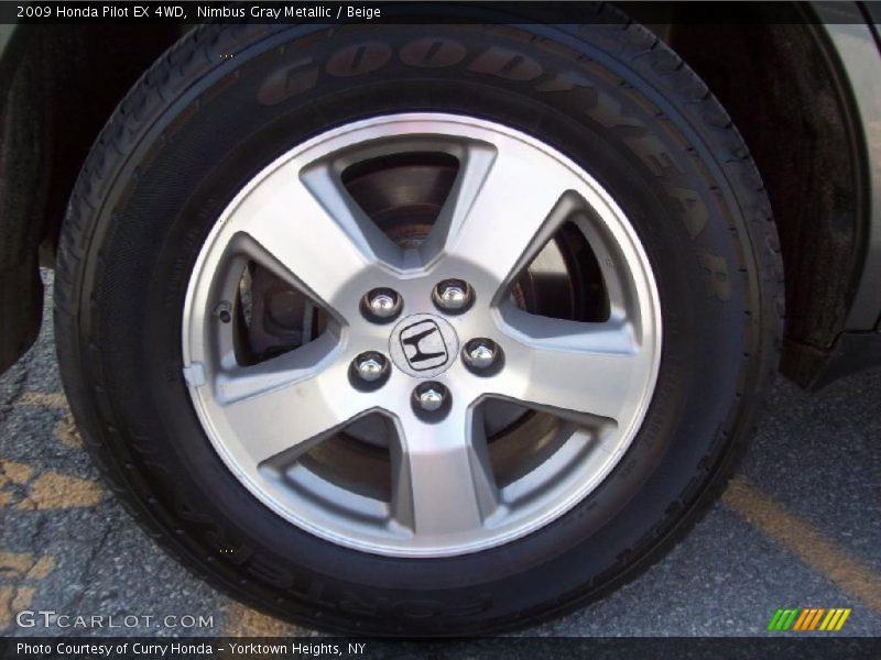 Nimbus Gray Metallic / Beige 2009 Honda Pilot EX 4WD