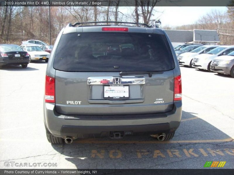 Nimbus Gray Metallic / Beige 2009 Honda Pilot EX 4WD
