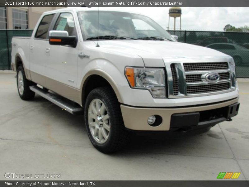 White Platinum Metallic Tri-Coat / Chaparral Leather 2011 Ford F150 King Ranch SuperCrew 4x4