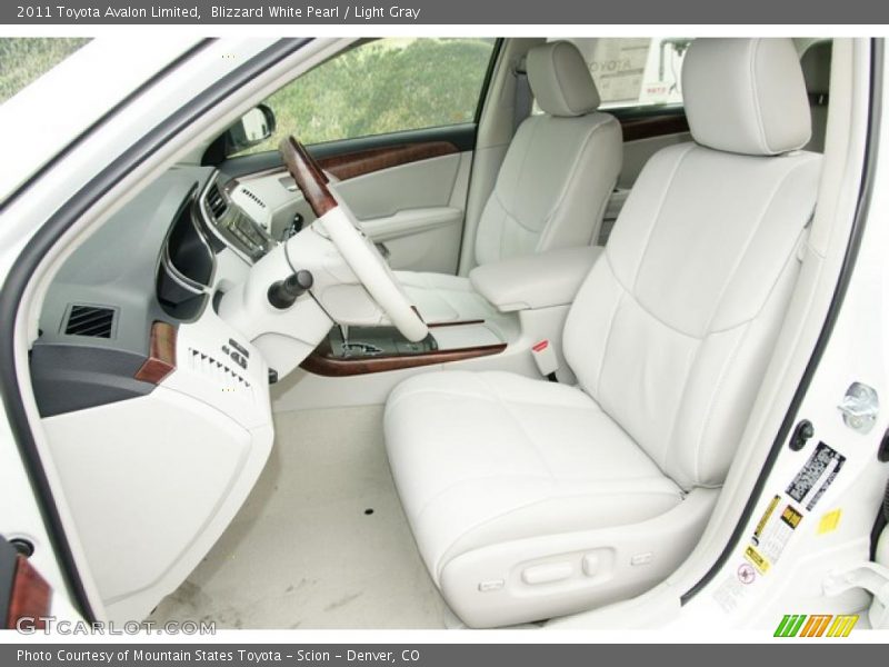 Blizzard White Pearl / Light Gray 2011 Toyota Avalon Limited