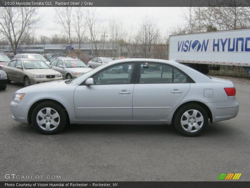 Radiant Silver / Gray 2010 Hyundai Sonata GLS