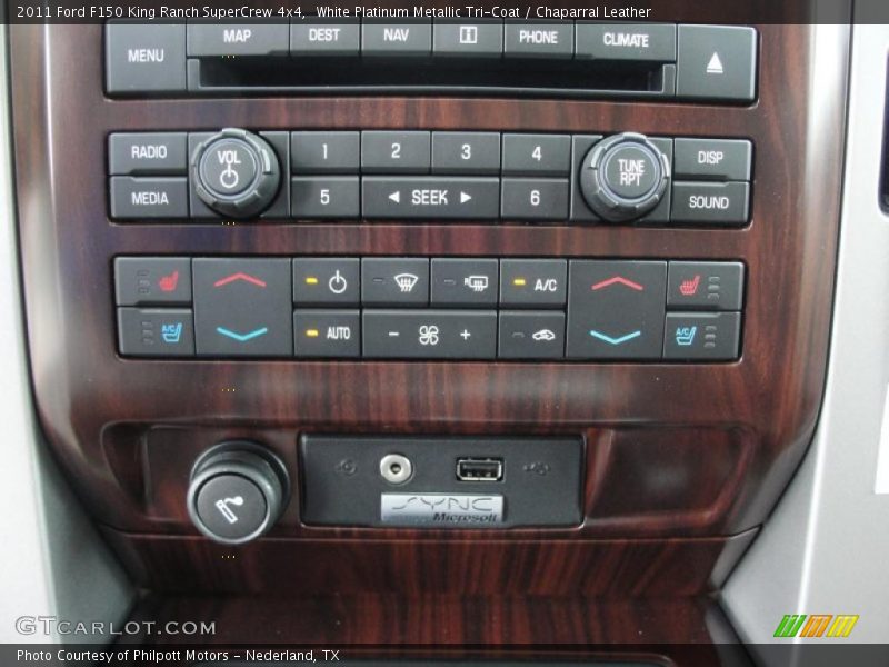 White Platinum Metallic Tri-Coat / Chaparral Leather 2011 Ford F150 King Ranch SuperCrew 4x4