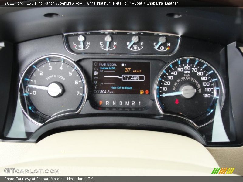 White Platinum Metallic Tri-Coat / Chaparral Leather 2011 Ford F150 King Ranch SuperCrew 4x4