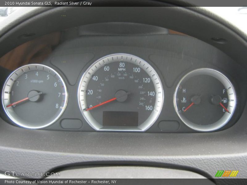 Radiant Silver / Gray 2010 Hyundai Sonata GLS