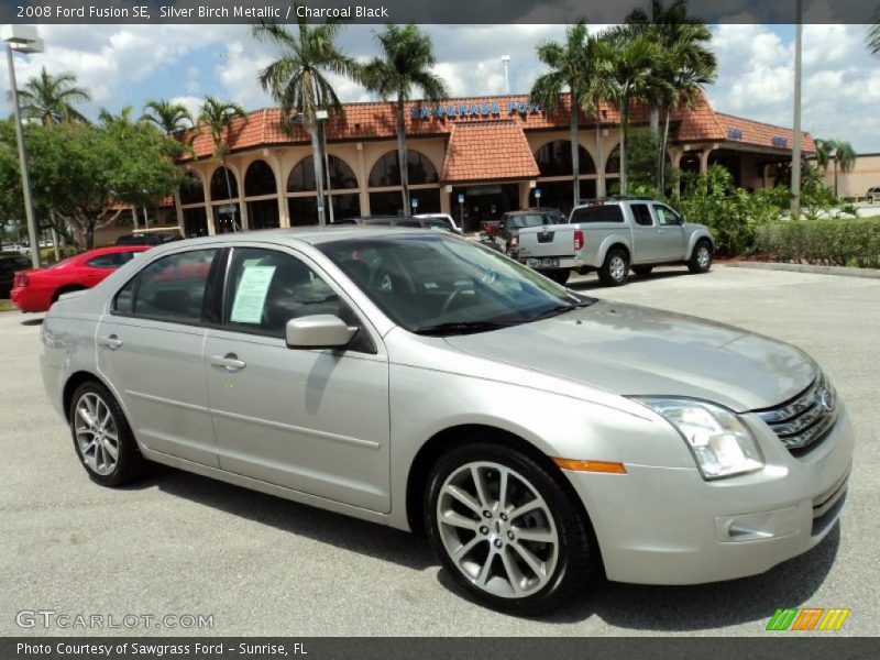 Silver Birch Metallic / Charcoal Black 2008 Ford Fusion SE