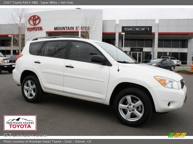 Super White / Ash Gray 2007 Toyota RAV4 4WD
