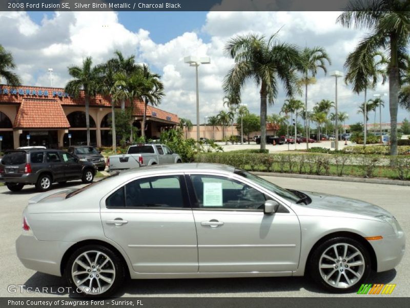 Silver Birch Metallic / Charcoal Black 2008 Ford Fusion SE