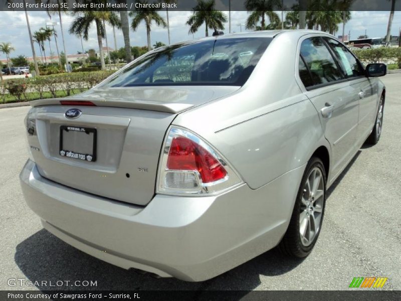 Silver Birch Metallic / Charcoal Black 2008 Ford Fusion SE