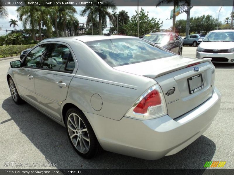 Silver Birch Metallic / Charcoal Black 2008 Ford Fusion SE