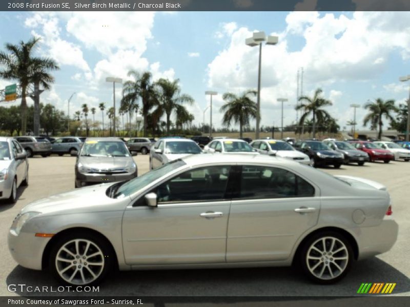 Silver Birch Metallic / Charcoal Black 2008 Ford Fusion SE