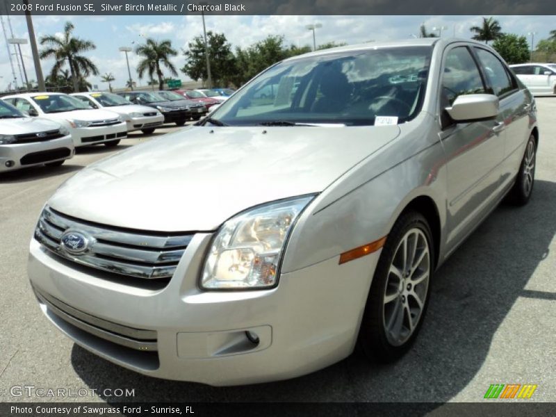 Silver Birch Metallic / Charcoal Black 2008 Ford Fusion SE