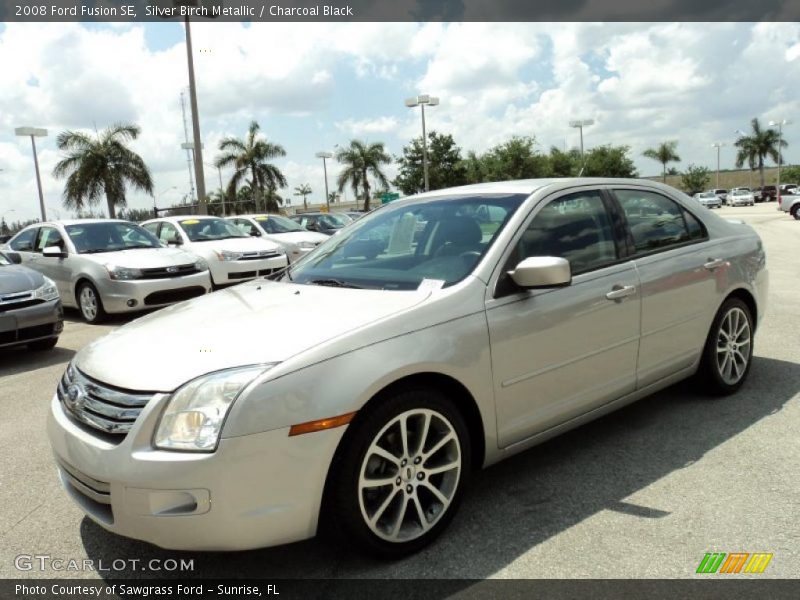 Silver Birch Metallic / Charcoal Black 2008 Ford Fusion SE