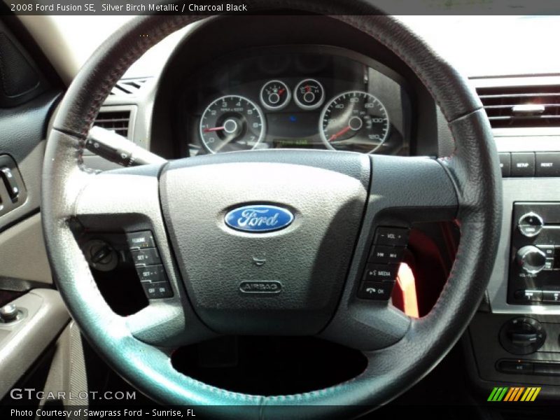 Silver Birch Metallic / Charcoal Black 2008 Ford Fusion SE