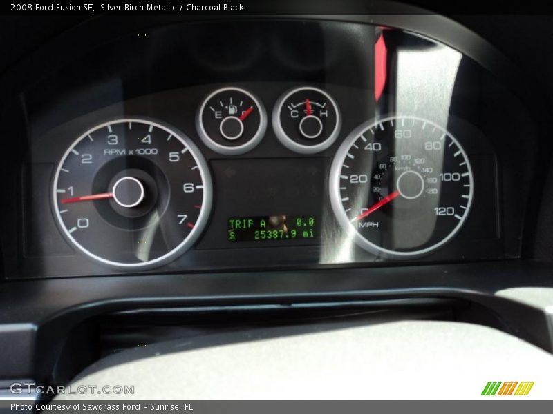Silver Birch Metallic / Charcoal Black 2008 Ford Fusion SE