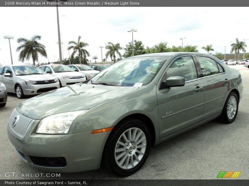 Moss Green Metallic / Medium Light Stone 2008 Mercury Milan I4 Premier
