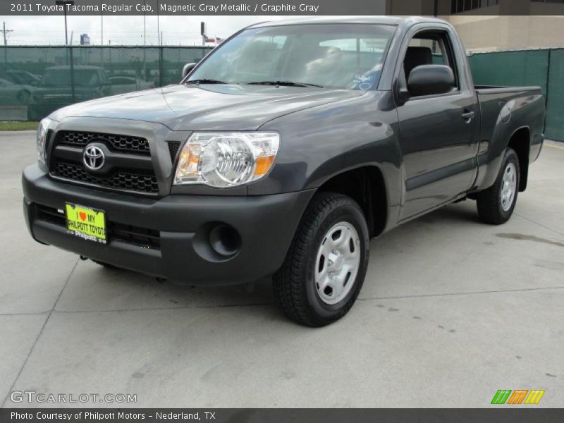Magnetic Gray Metallic / Graphite Gray 2011 Toyota Tacoma Regular Cab