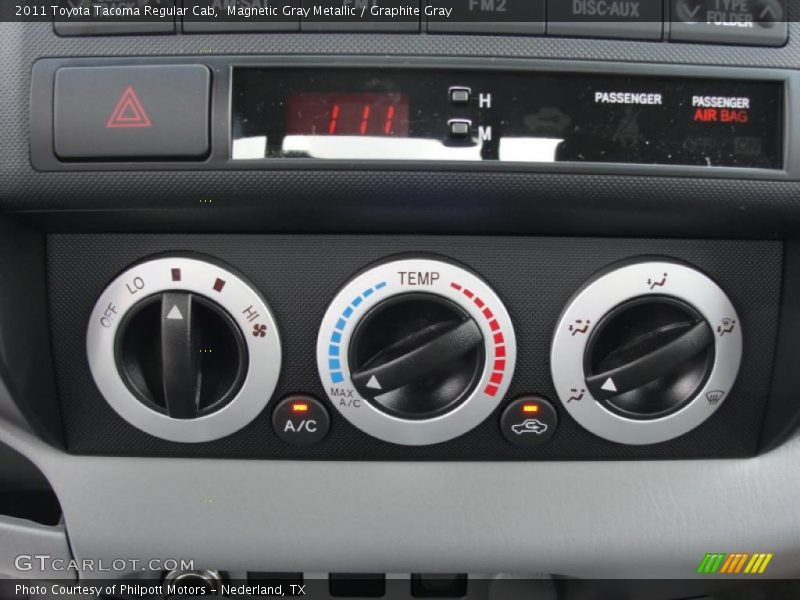 Controls of 2011 Tacoma Regular Cab
