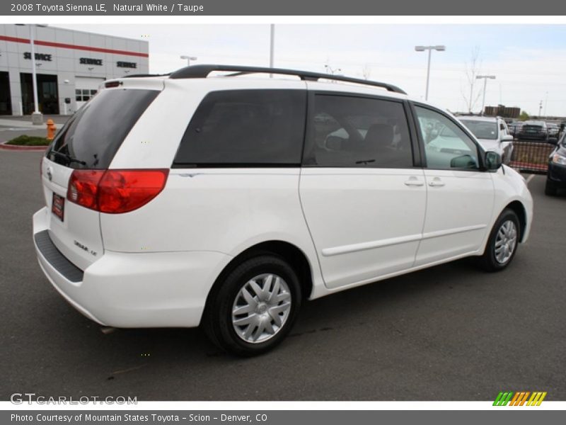 Natural White / Taupe 2008 Toyota Sienna LE
