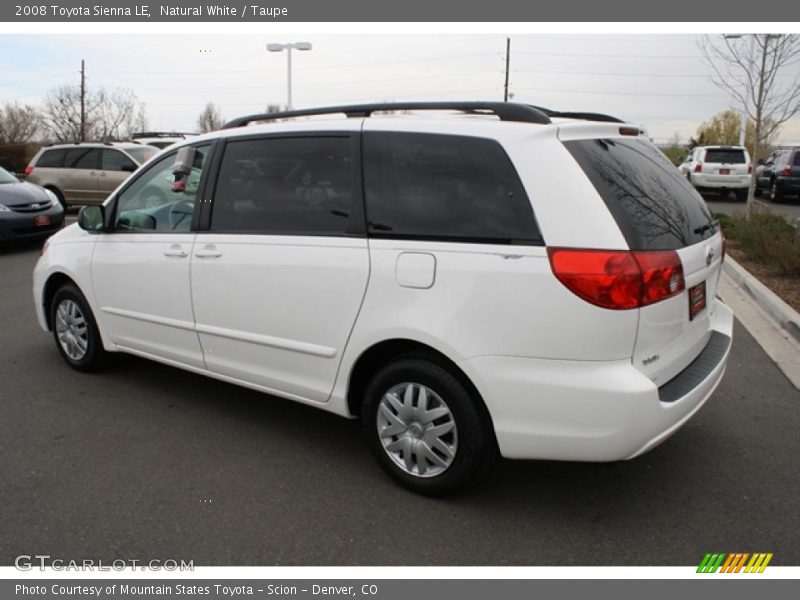 Natural White / Taupe 2008 Toyota Sienna LE