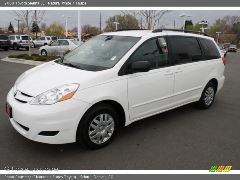 Natural White / Taupe 2008 Toyota Sienna LE