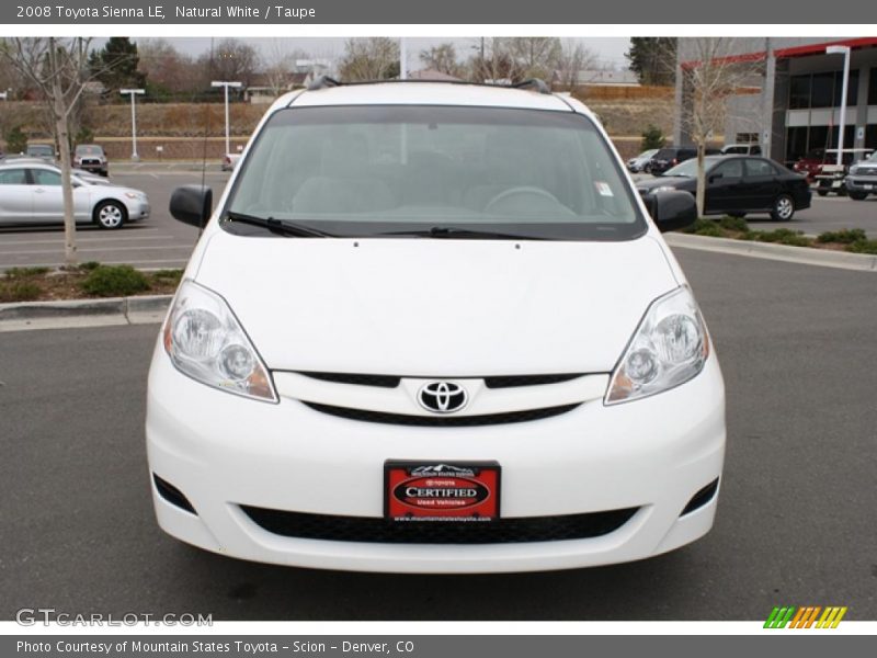 Natural White / Taupe 2008 Toyota Sienna LE