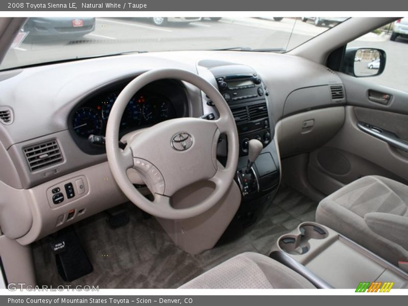 Natural White / Taupe 2008 Toyota Sienna LE
