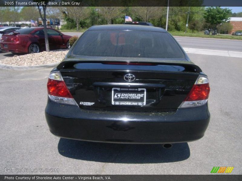 Black / Dark Gray 2005 Toyota Camry SE