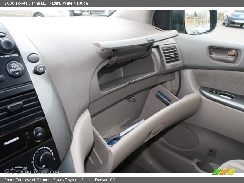Natural White / Taupe 2008 Toyota Sienna LE