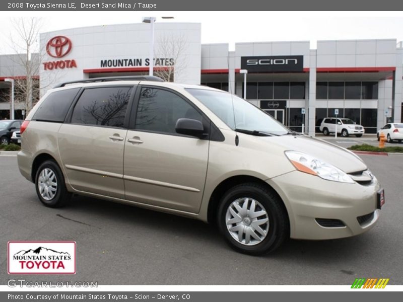 Desert Sand Mica / Taupe 2008 Toyota Sienna LE
