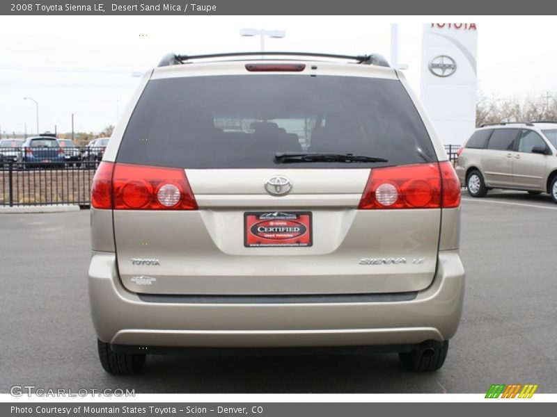 Desert Sand Mica / Taupe 2008 Toyota Sienna LE