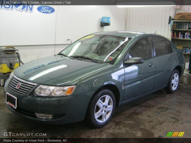 Cypress Green / Tan 2007 Saturn ION 3 Sedan