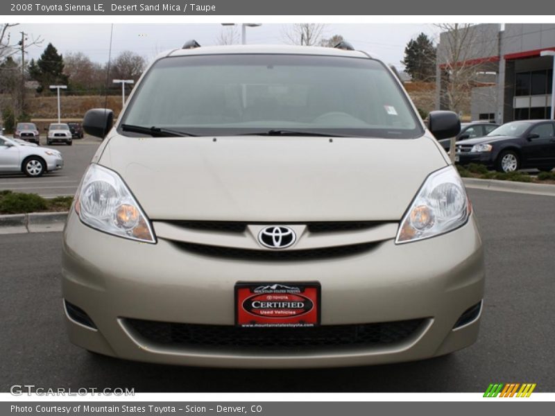 Desert Sand Mica / Taupe 2008 Toyota Sienna LE