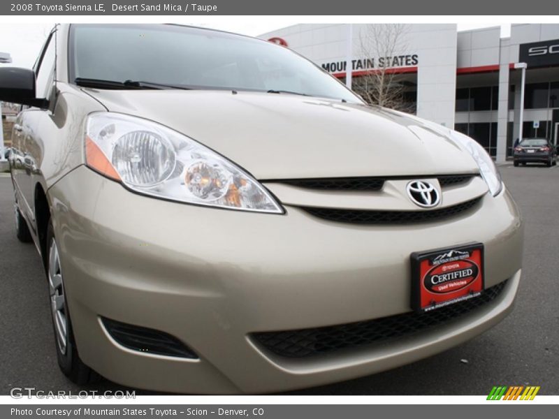 Desert Sand Mica / Taupe 2008 Toyota Sienna LE
