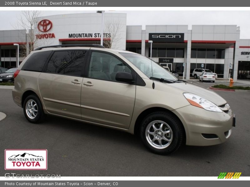 Desert Sand Mica / Taupe 2008 Toyota Sienna LE