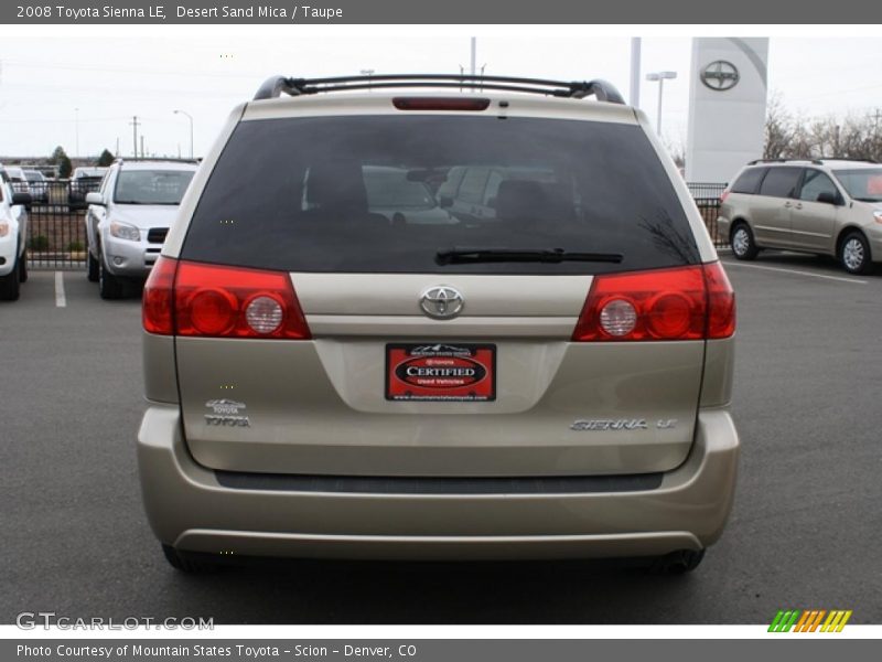 Desert Sand Mica / Taupe 2008 Toyota Sienna LE