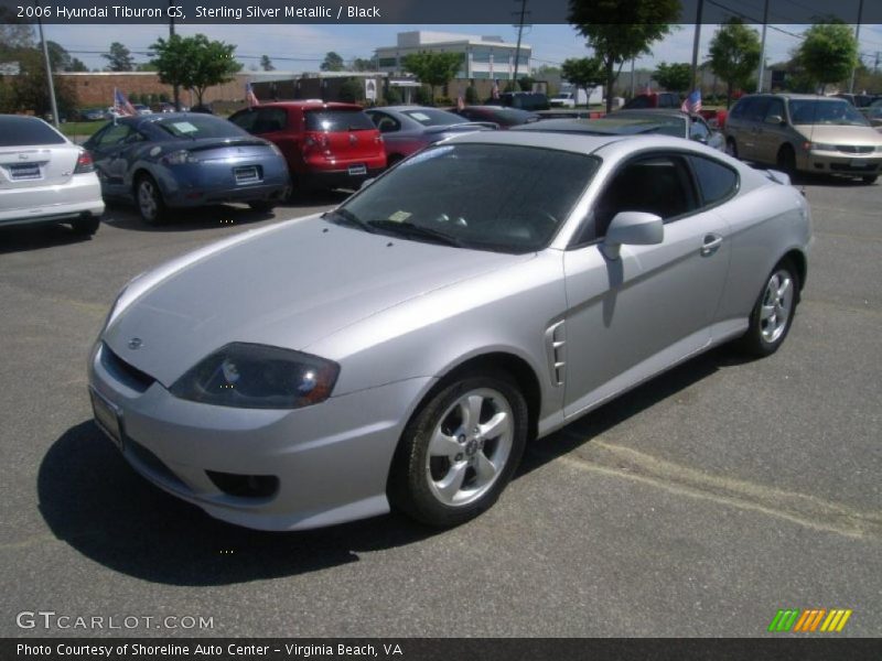 Sterling Silver Metallic / Black 2006 Hyundai Tiburon GS