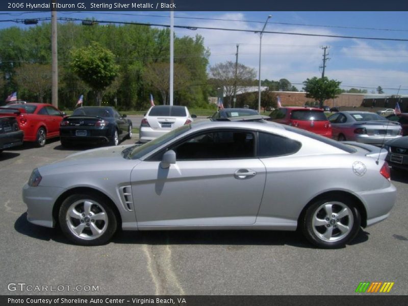 Sterling Silver Metallic / Black 2006 Hyundai Tiburon GS