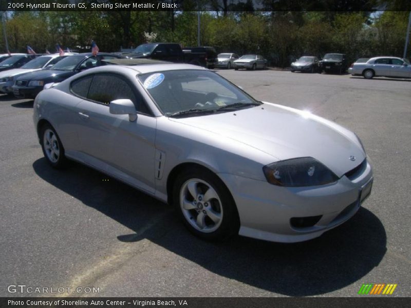 Sterling Silver Metallic / Black 2006 Hyundai Tiburon GS