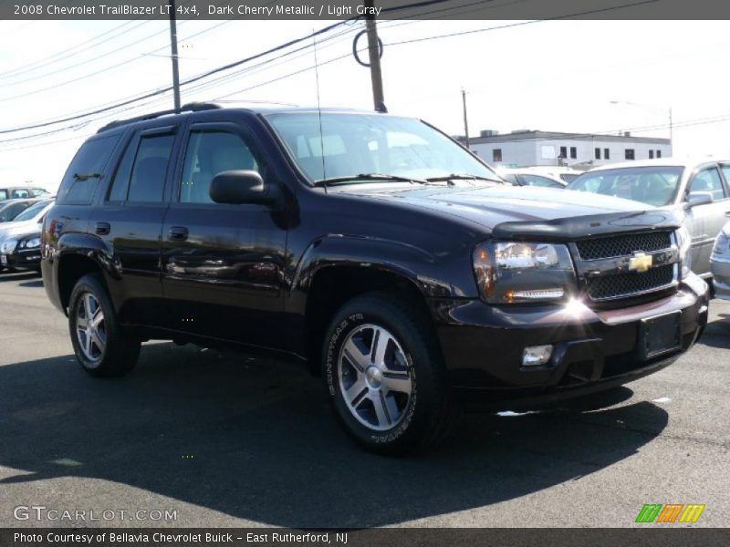 Dark Cherry Metallic / Light Gray 2008 Chevrolet TrailBlazer LT 4x4