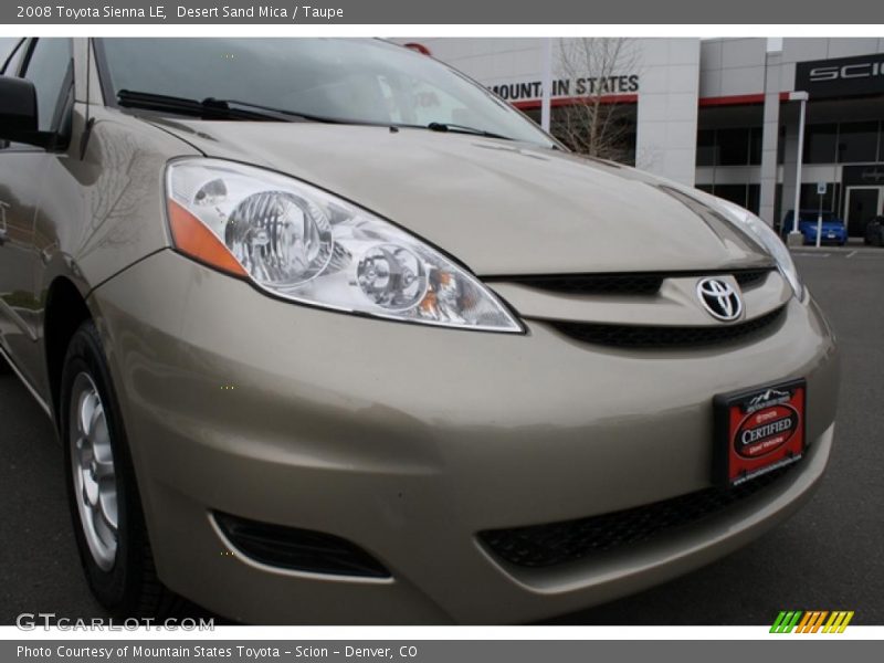 Desert Sand Mica / Taupe 2008 Toyota Sienna LE