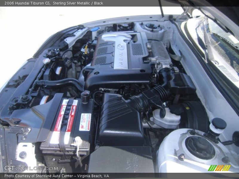 Sterling Silver Metallic / Black 2006 Hyundai Tiburon GS