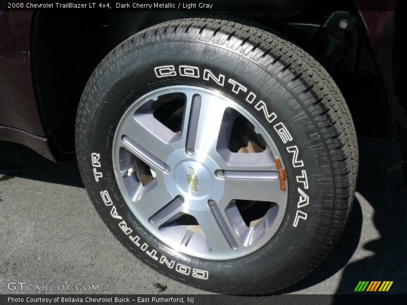 Dark Cherry Metallic / Light Gray 2008 Chevrolet TrailBlazer LT 4x4